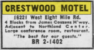 Crestwood Motel (Murray Hill Motel) - OCT 1959 AD (newer photo)
